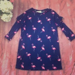 Flamingo shirt dress
